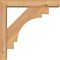 Ekena Millwork Merced Block Smooth Bracket w/ Offset Brace, Western Red Cedar, 3 1/2"W x 14"D x 14"H BKT0402X14X14MRC05SWR - alternate 2